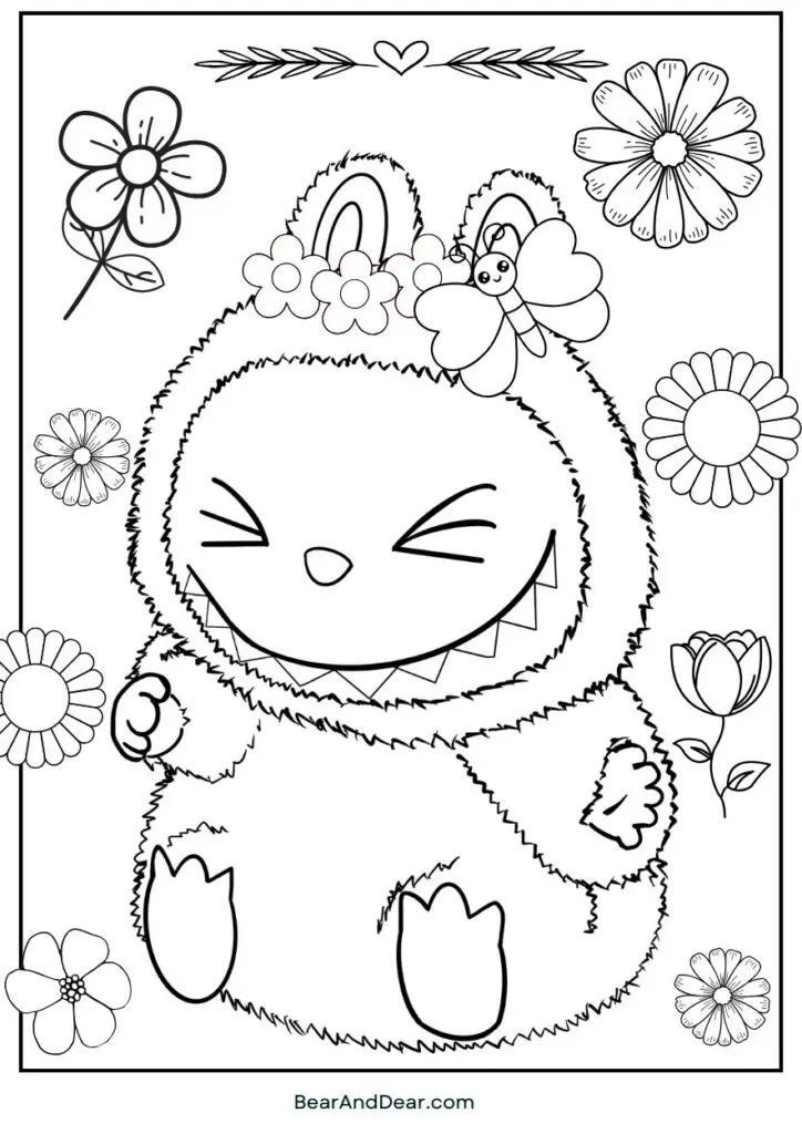 20 Free Super Cute Boba Tea Coloring Pages. 4 Spring labubu Coloring Page