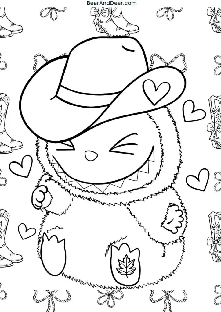 20 Free Super Cute Boba Tea Coloring Pages. 7 Kawaii Summer Cow Girl Labubu Coloring Page