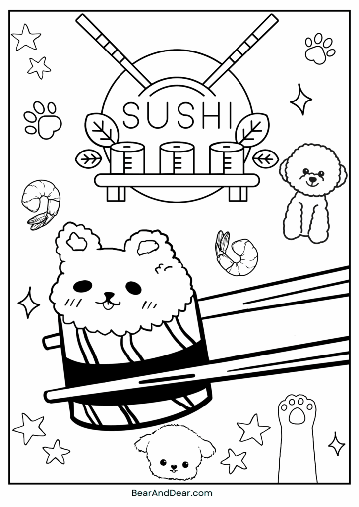 20 Free Super Cute Boba Tea Coloring Pages. 17 cute sushi malti poo coloring page