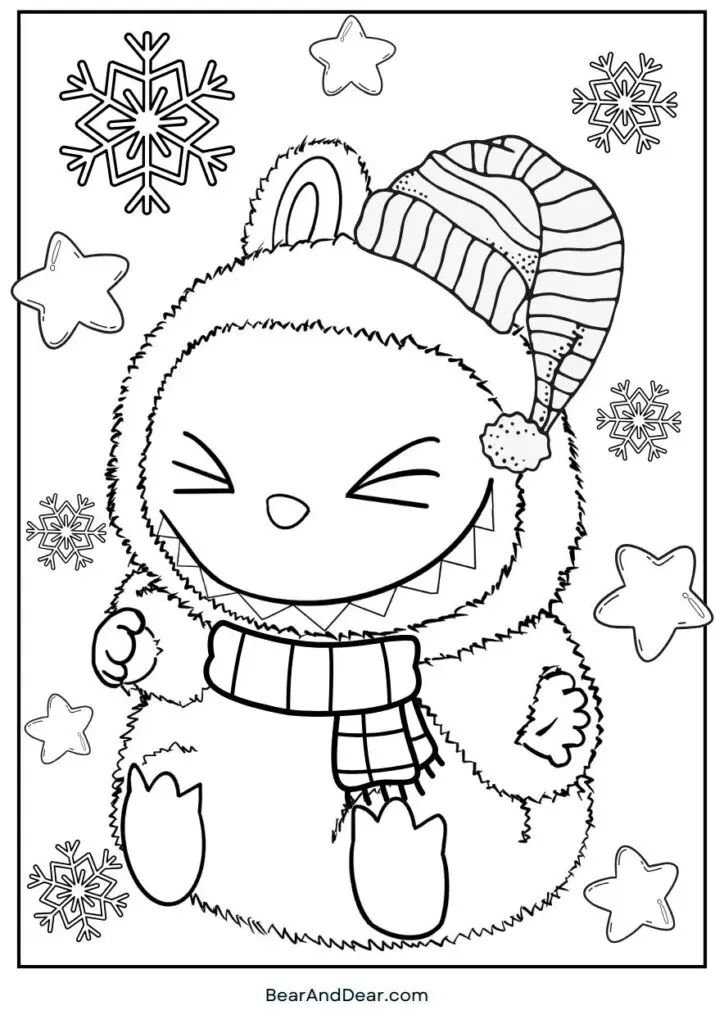 20 Free Super Cute Boba Tea Coloring Pages. 8 labubu christmas coloring page