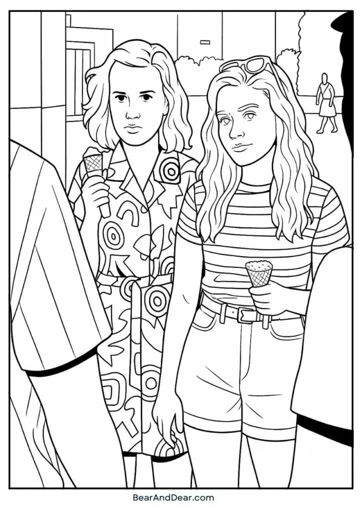 15+ Free Stranger Things Coloring Pages. 14 stranger things coloring pages girl gorup