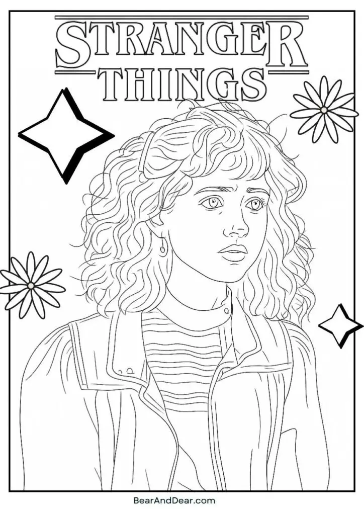 15+ Free Stranger Things Coloring Pages. 6 stranger things coloring pages-nancy