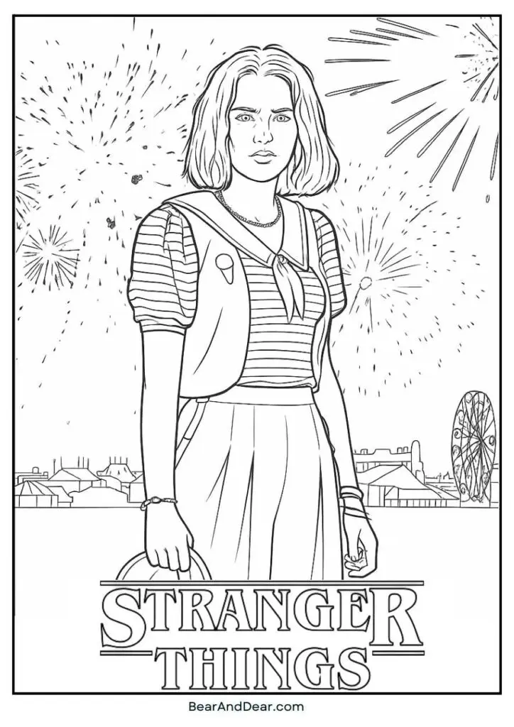 15+ Free Stranger Things Coloring Pages. 9 stranger things coloring pages robin