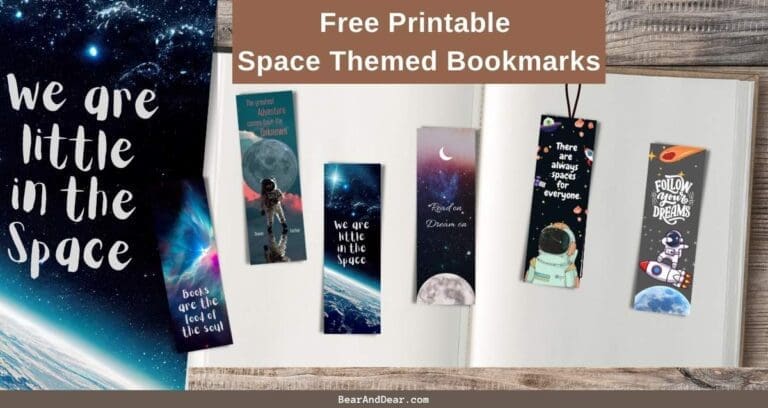 8 Free Space-Themed Bookmarks: Cosmic Touch to Your Reading Experience!