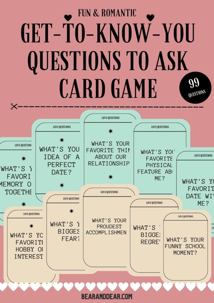 99 Get-To-Know-You Questions Card Game