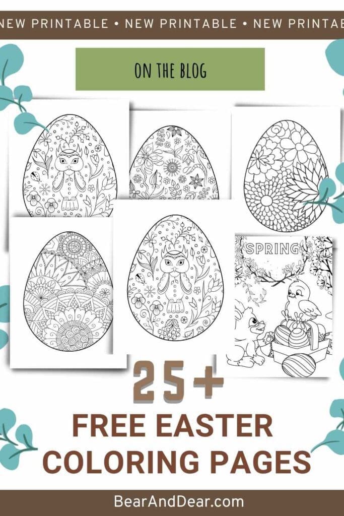 25+ Free Easter Coloring Pages Printable For Kids And Adults - Bear & Dear