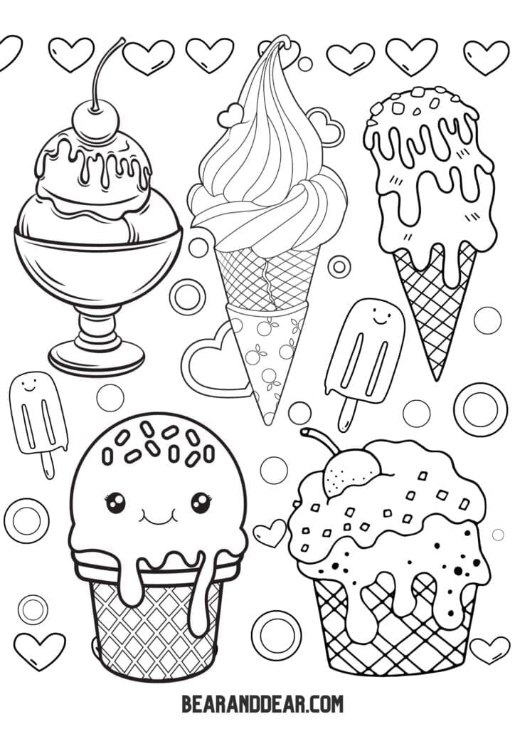 10 Free Creative Kawaii Food Coloring Pages Will Make You Smile