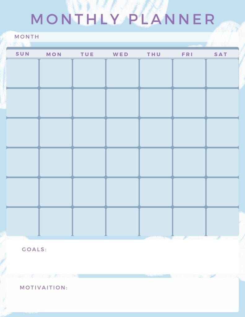 MARCH VERTICALE CALENDAR