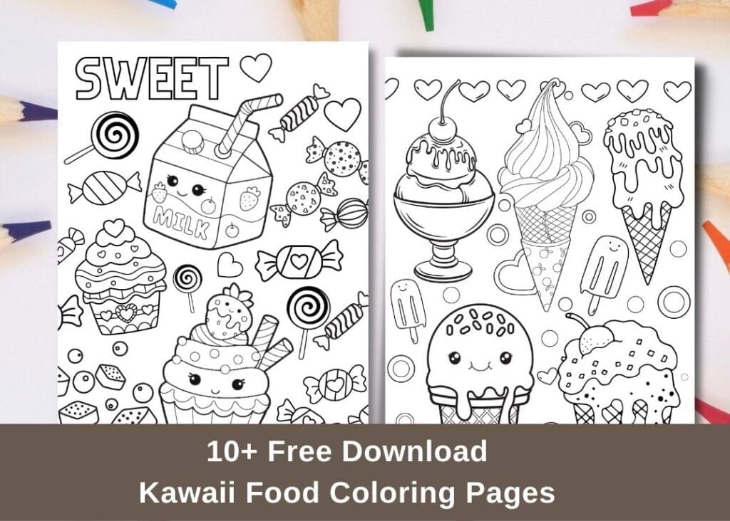 Kawaii Food Coloring Pages
