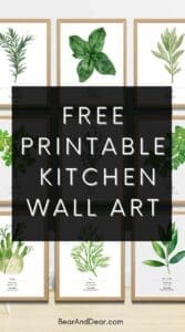 Free printable kitchen wall art
