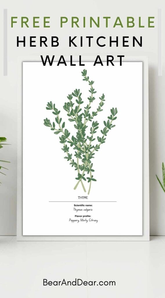 free Thyme Wall Art for Dining Room