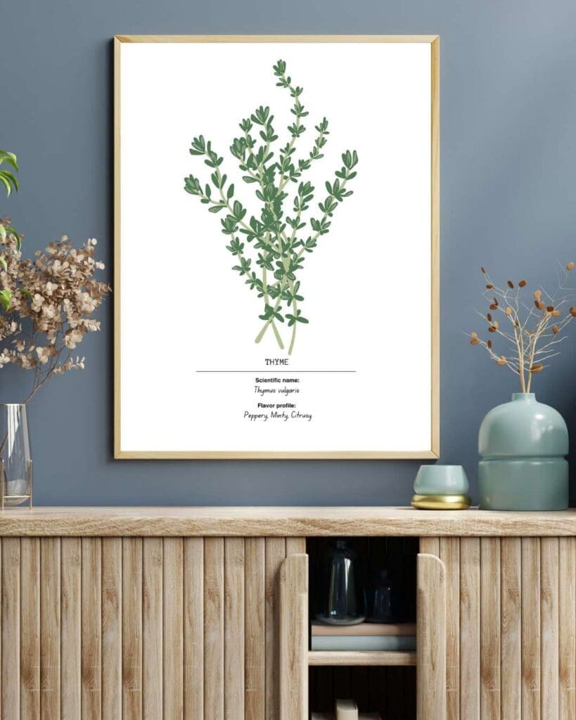 9. Thyme Wall Art for Dining Room