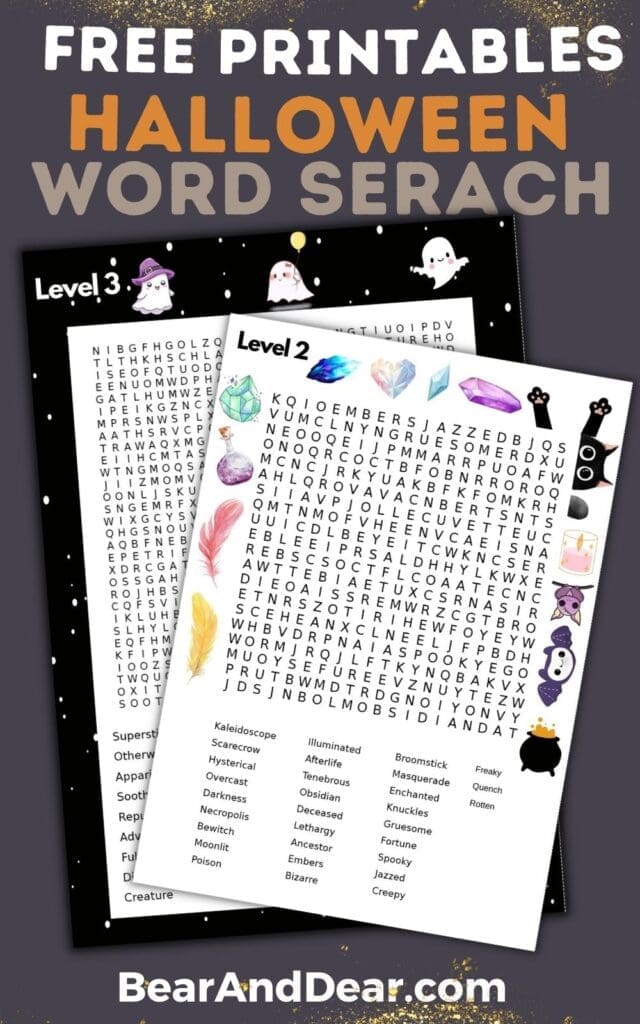Free Halloween Word Search