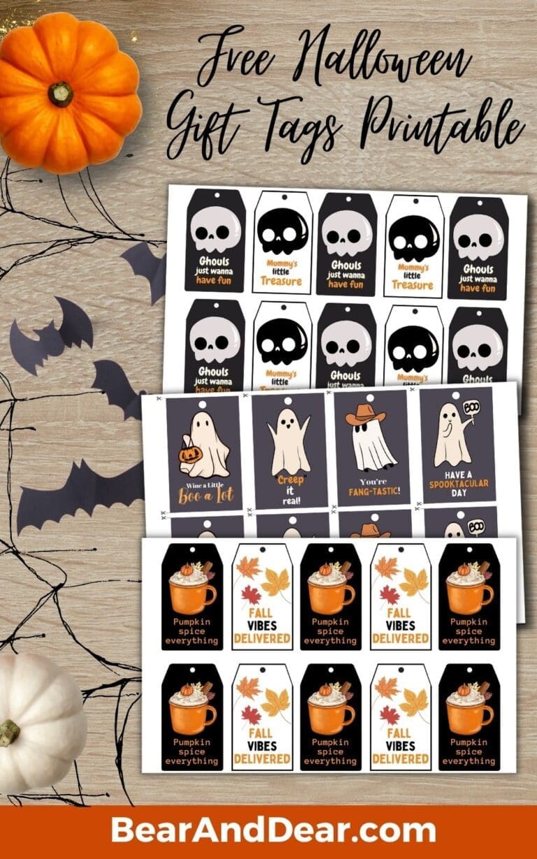 Halloween Party Star: Free Spooky Cute Halloween Gift Tags!
