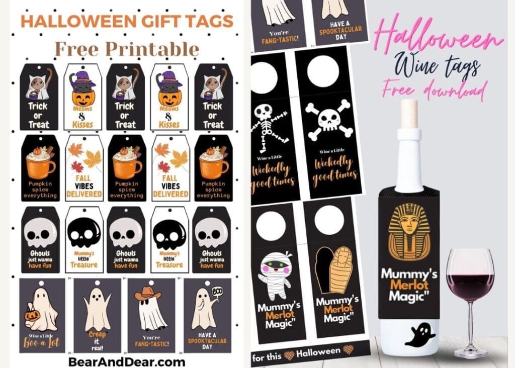 Halloween gift tags