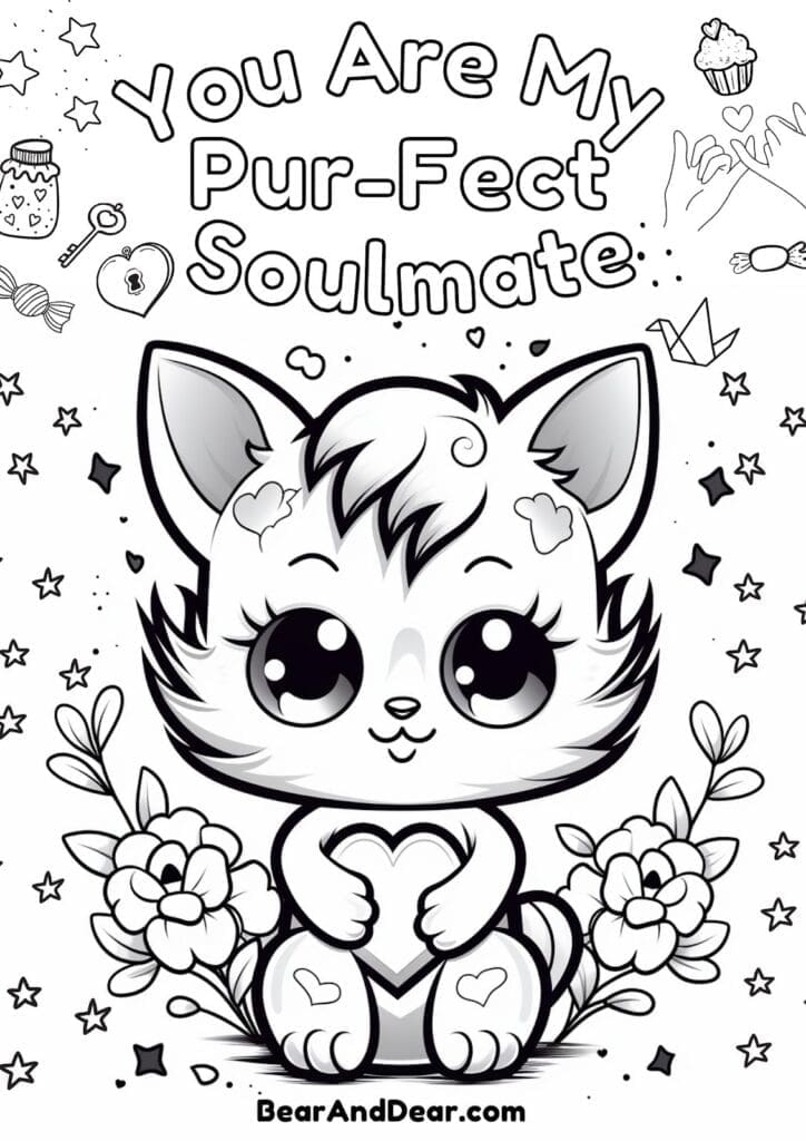 9. You Are My Pur-Fect Soulmate-Magical Cat Holding Heart