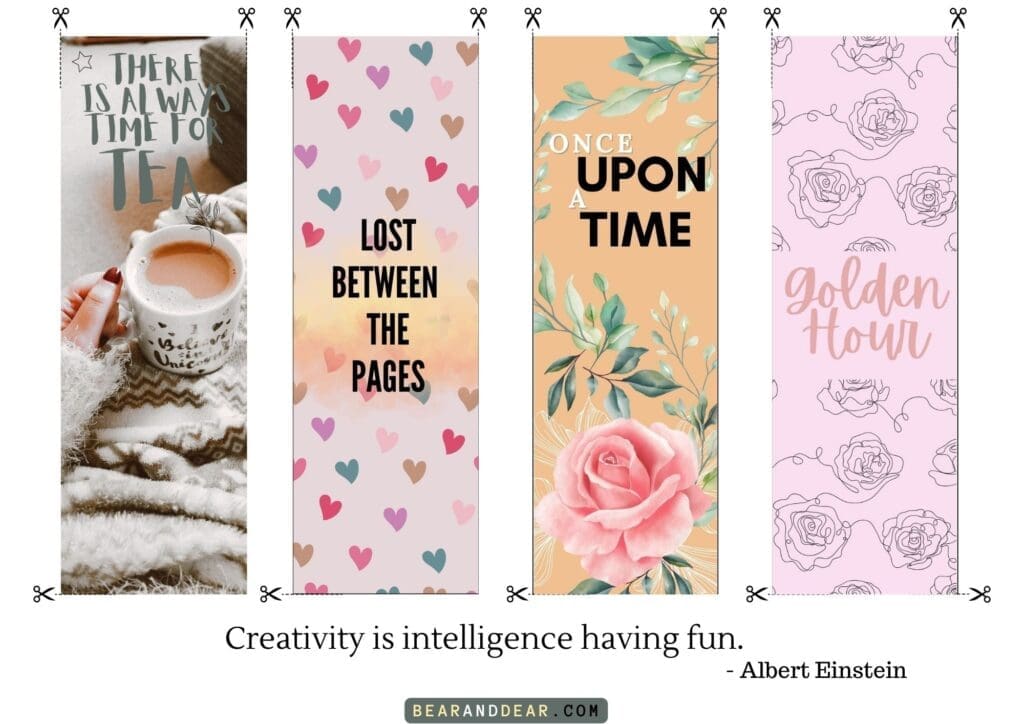 free Valentine's Bookmarks design 2