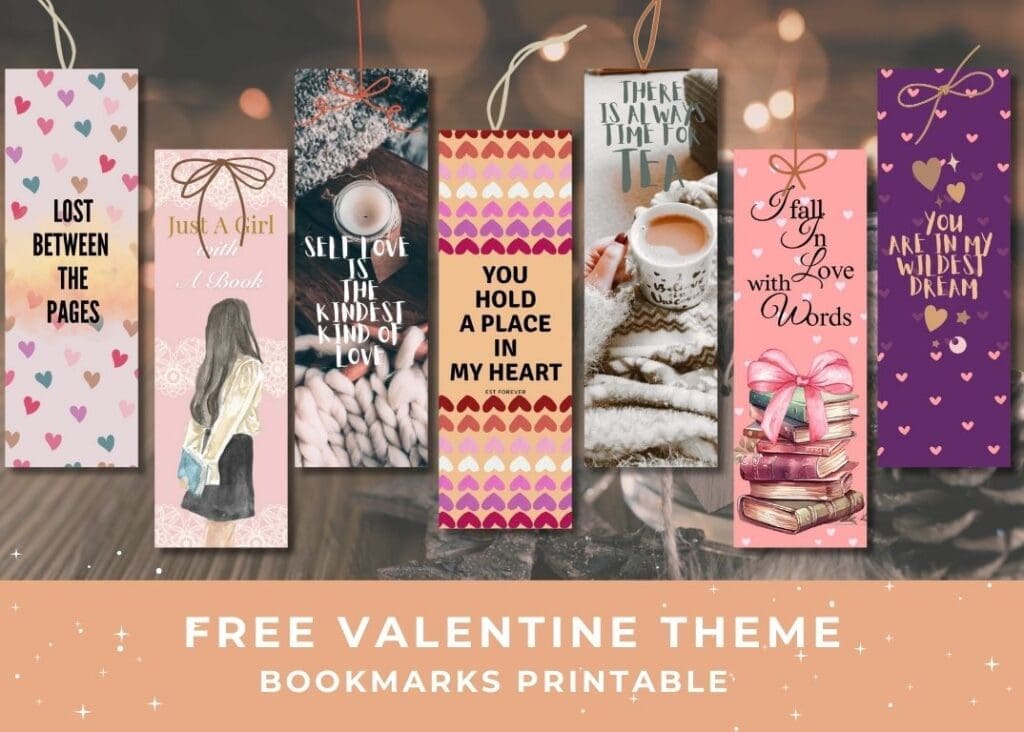 12 Free Valentine's Bookmarks