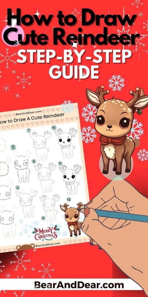 how to draw the Reindeer.-bearanddear