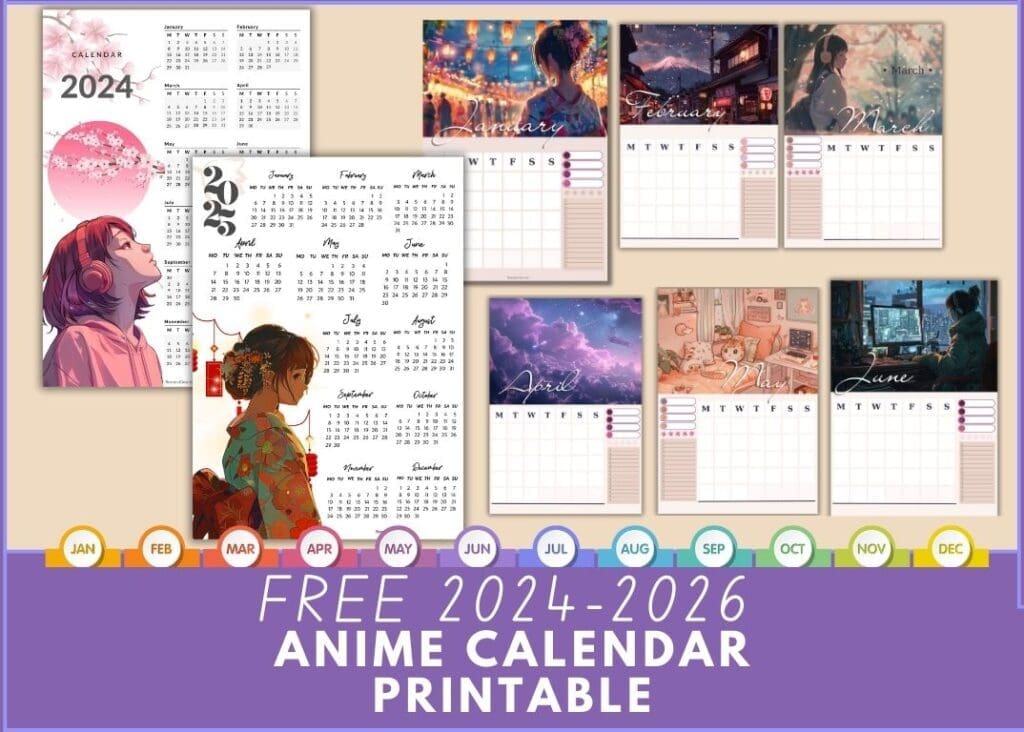 Free Anime Calendar