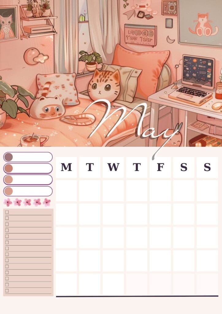 Free Anime Calendars-May-bearanddear