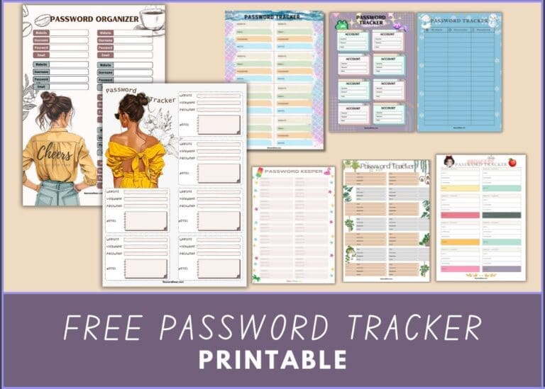 20 Printable Password Trackers For Free-Manage Your Passwords Hassle!