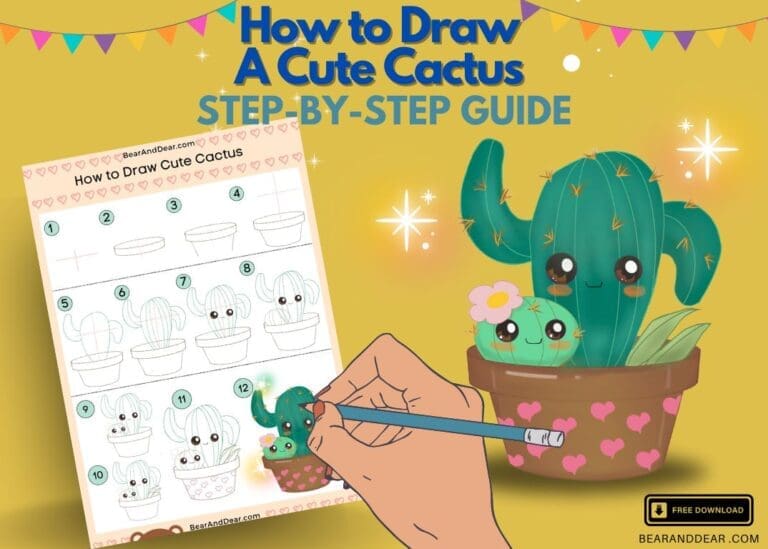 How to draw cactus: Cute and Simple Guide