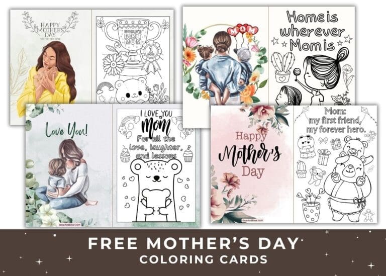 11 Free Mother&rsquo;s Day Coloring Cards To Brighten Mom&rsquo;s Day!