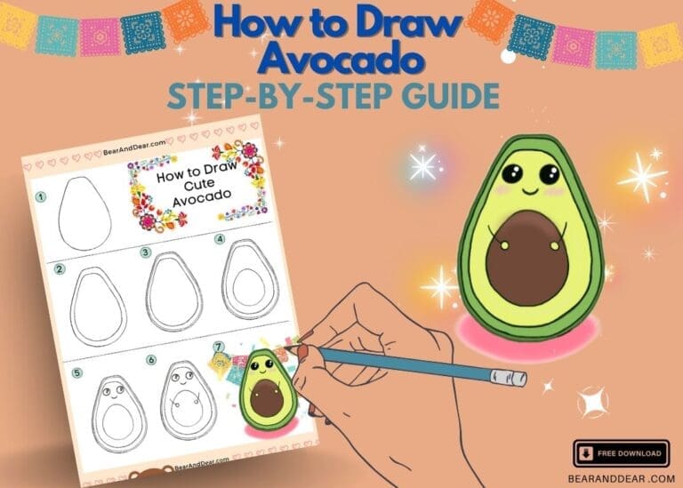 How to Draw an Avocado: Simple and Cute