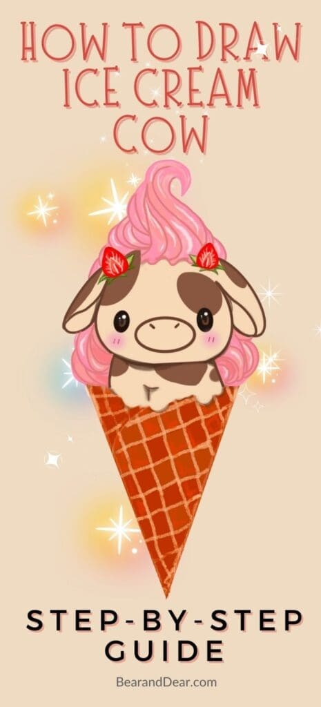 How to Draw Ice Cream Cow pin- bear and Dear