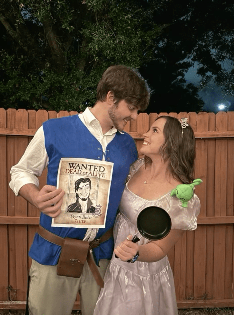 Halloween couple costume idea Rapunzel and Flynn