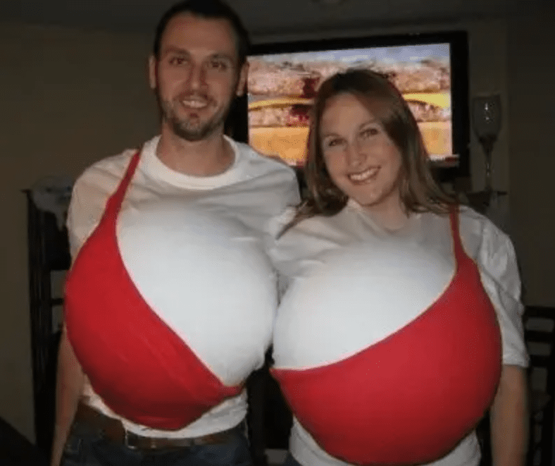 funny halloween couple outfit-We Are Wearing It Big