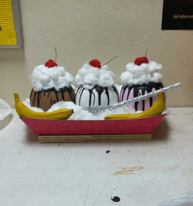 No-Carve Halloween! 30+ Easy Pumpkin Painting Ideas for All Ages 20 Banana Boat Ice Cream Pumpkin Painting