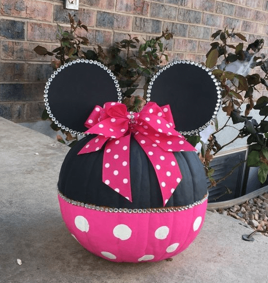 No-Carve Halloween! 30+ Easy Pumpkin Painting Ideas for All Ages 24 Minnie Mouse Pumpkins Painting Idea