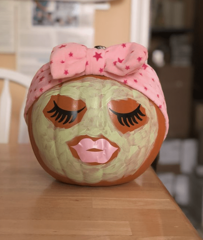 No-Carve Halloween! 30+ Easy Pumpkin Painting Ideas for All Ages 5 1. The Fancy Face Mask Pumpkin Painting Ideas