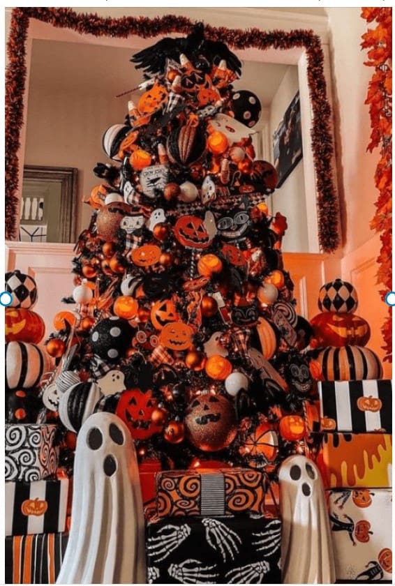 2 The Spooky Orange Halloween Tree