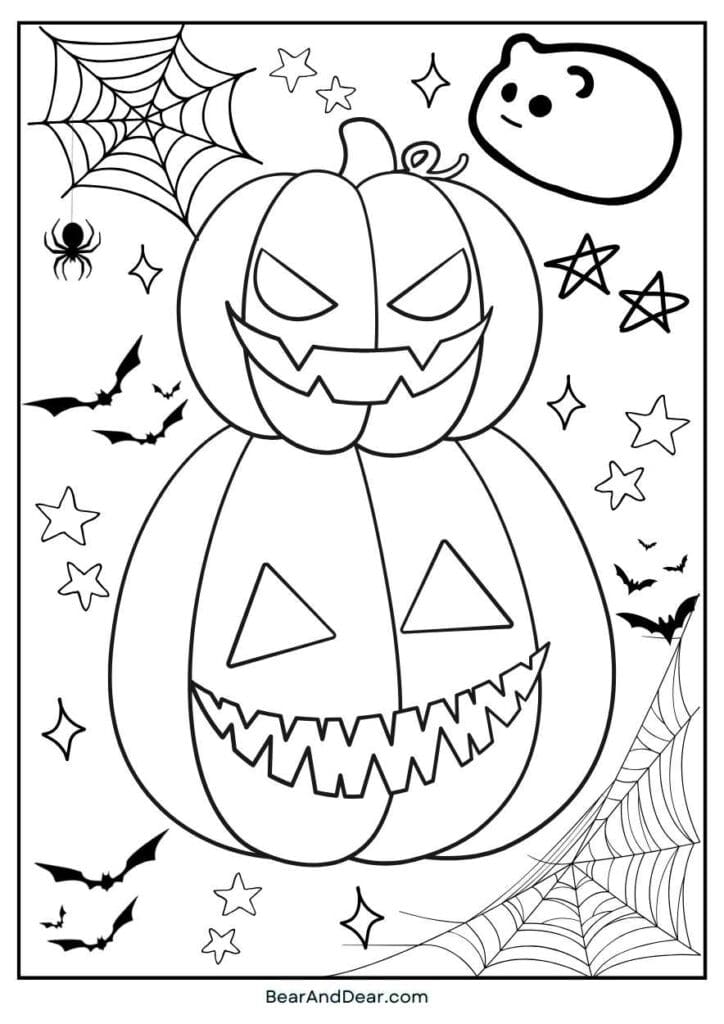 5. Pumpkin Twins Craving Coloring Page