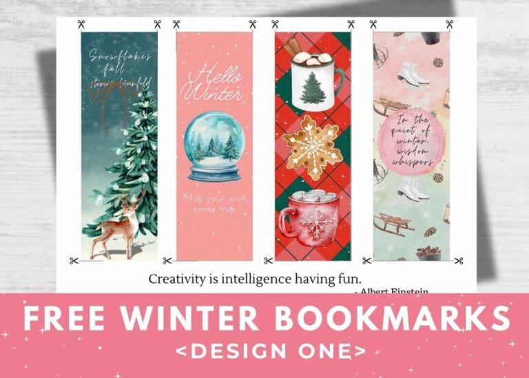 18 Cozy Free Winter Bookmarks Printable for Your Favorite Reads!