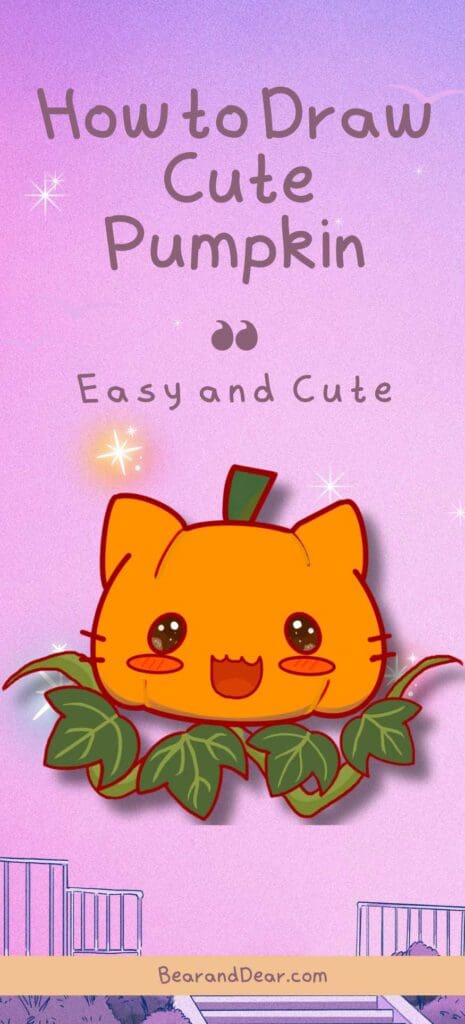 how to draw cute pumpkin pin