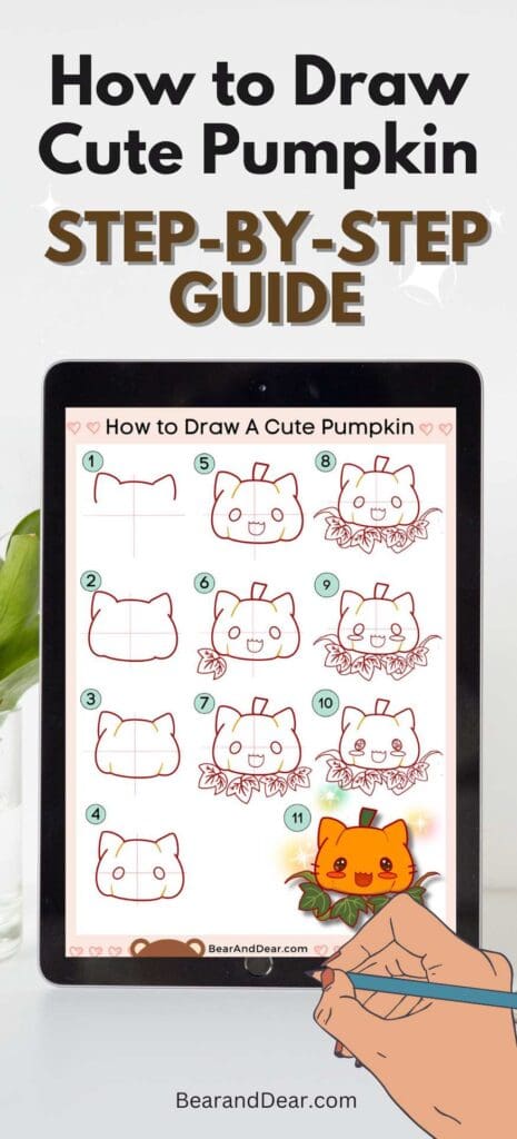 how to draw cute pumpkin pin2