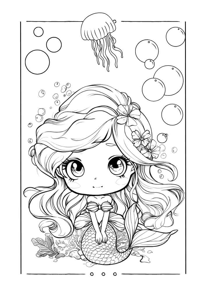Ariel princess coloring page