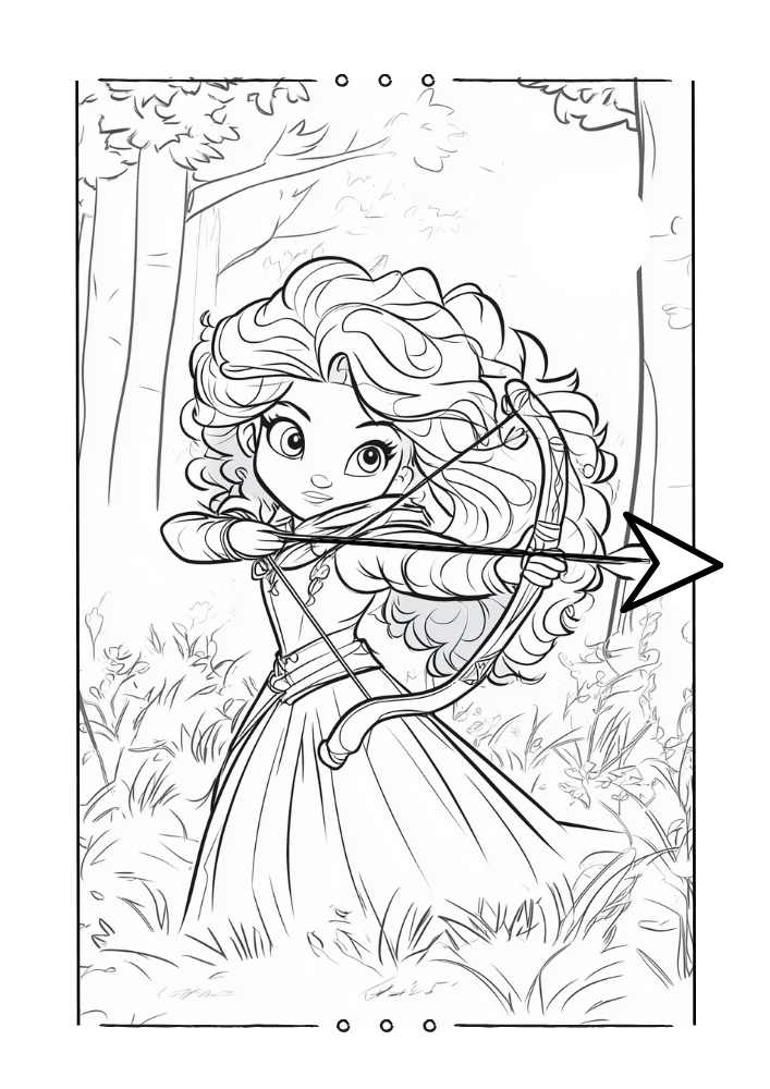Baby Merida coloring page 