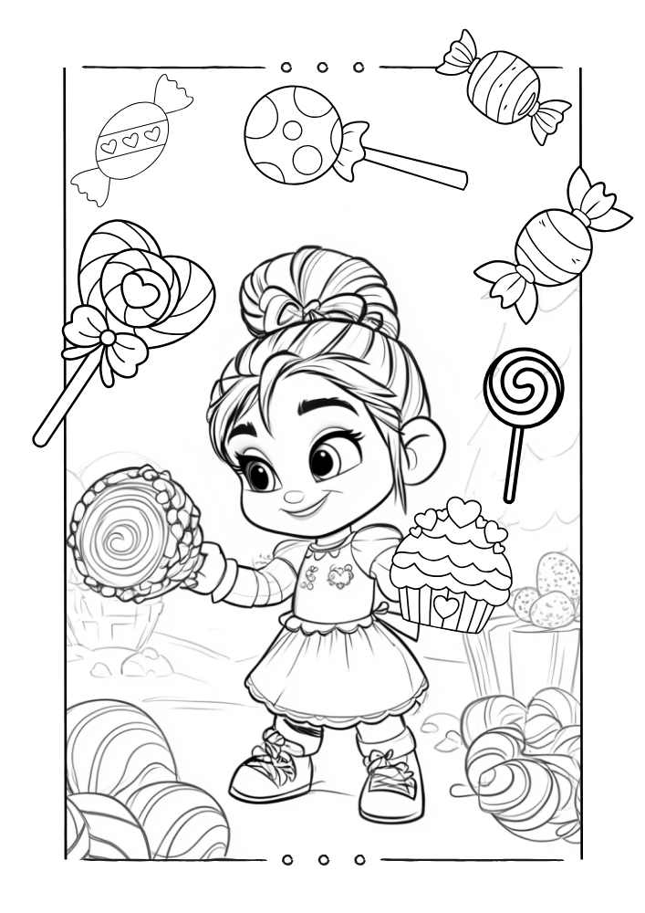 Baby Vanellope Coloring page