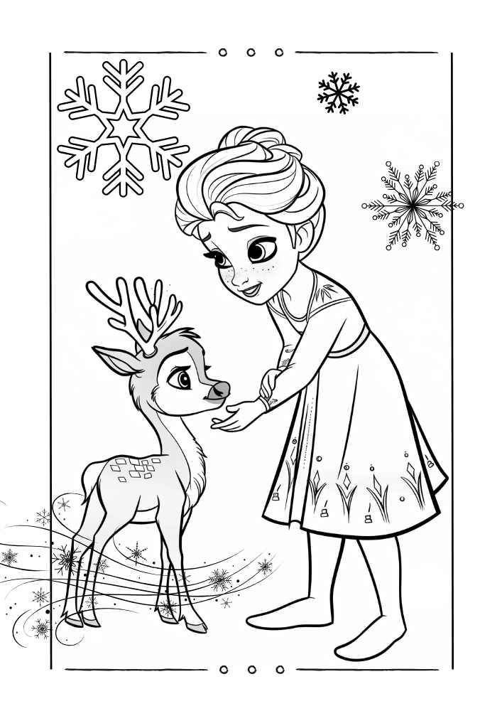 Elsa princess coloring page
