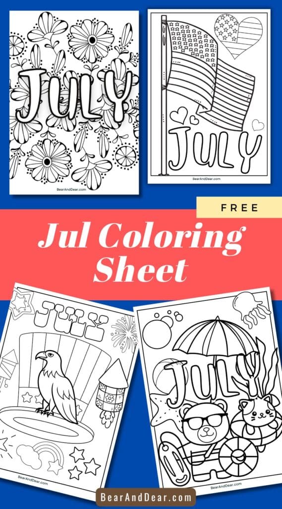 July coloring sheet