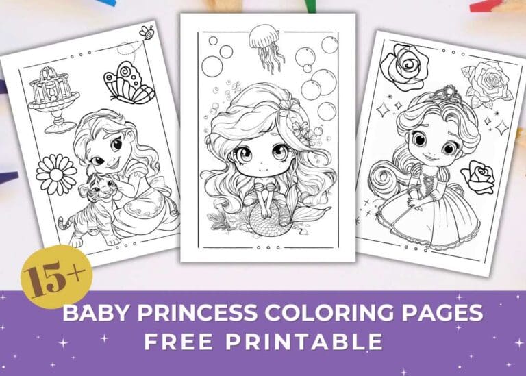 15+ Super Cute Baby Princess Coloring Pages(Free Printable)