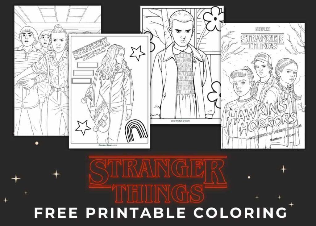 stranger things coloring pages