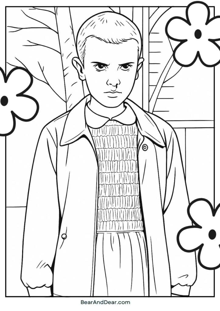 stranger things coloring pages eleven