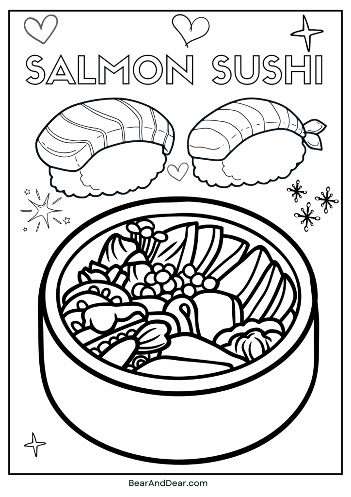sushi with dim sum coloring