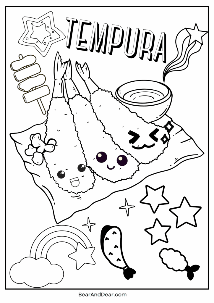 tempura coloring page